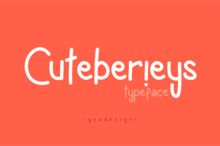 Cuteberieys: A Whimsical Script Font That Delights on Screen