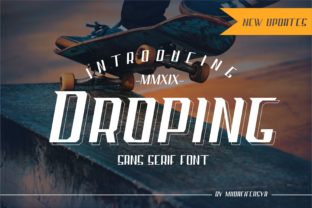 Droping: A Bold, Sporty Sans Serif Font for Real Business Branding